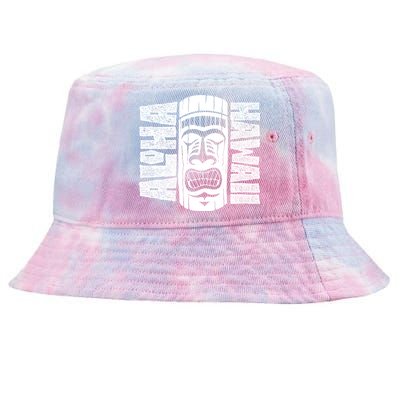 Aloha Hawaii Tiki Statue Tie-Dyed Bucket Hat