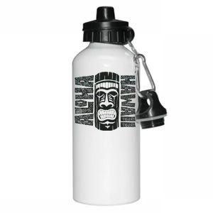 Aloha Hawaii Tiki Statue Aluminum Water Bottle