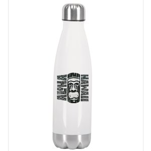 Aloha Hawaii Tiki Statue Stainless Steel Insulated Water Bottle