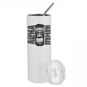 Aloha Hawaii Tiki Statue Stainless Steel Tumbler