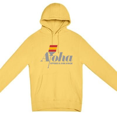 Aloha Speed And Salvage Logo Premium Pullover Hoodie