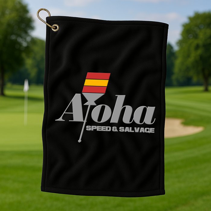 Aloha Speed And Salvage Logo Golf Towel