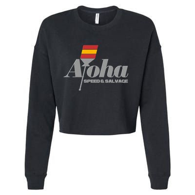 Aloha Speed And Salvage Logo Cropped Pullover Crew