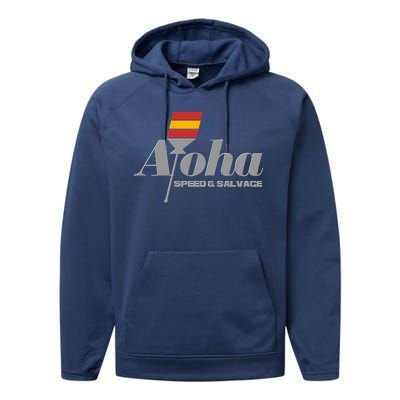 Aloha Speed And Salvage Logo Performance Fleece Hoodie