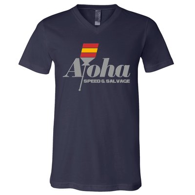 Aloha Speed And Salvage Logo V-Neck T-Shirt