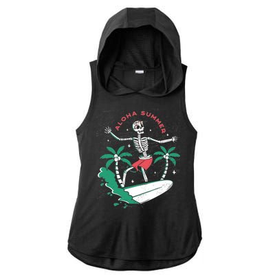 Aloha Summer Ladies PosiCharge Tri-Blend Wicking Draft Hoodie Tank