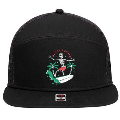 Aloha Summer 7 Panel Mesh Trucker Snapback Hat