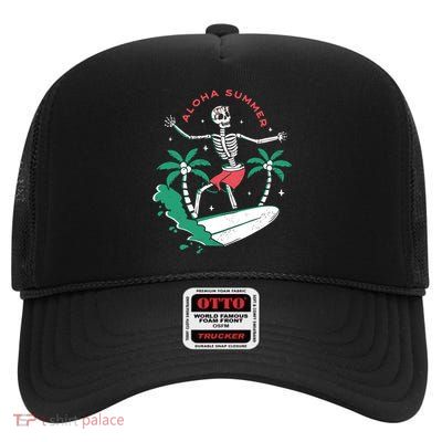 Aloha Summer High Crown Mesh Back Trucker Hat