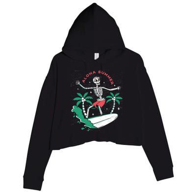 Aloha Summer Crop Fleece Hoodie