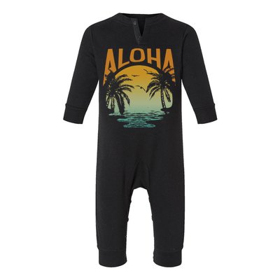 Aloha Summer Beach Infant Fleece One Piece