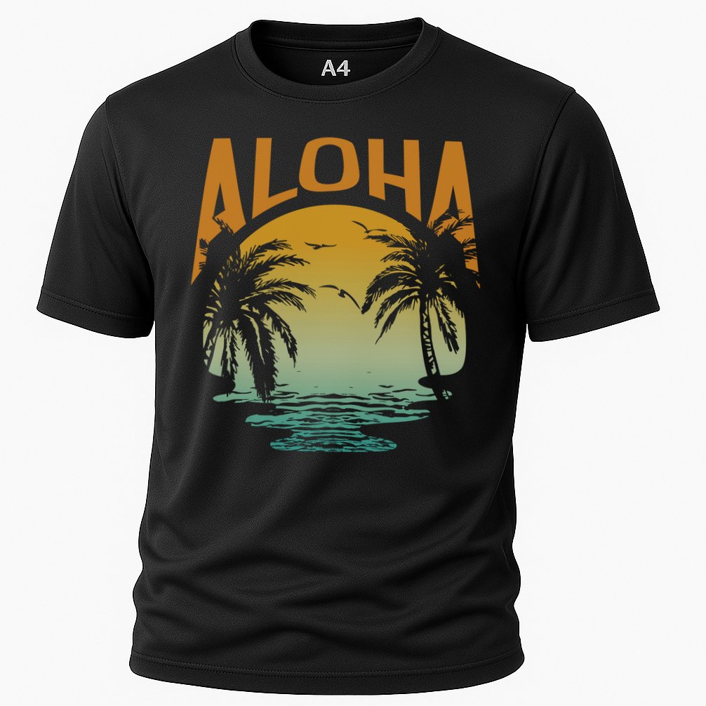 Aloha Summer Beach Cooling Performance Crew T-Shirt