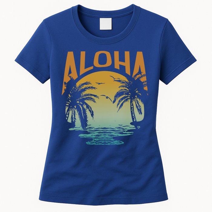 Aloha Summer Beach Womens T-Shirt