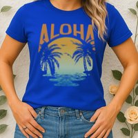 Aloha Summer Beach Womens T-Shirt