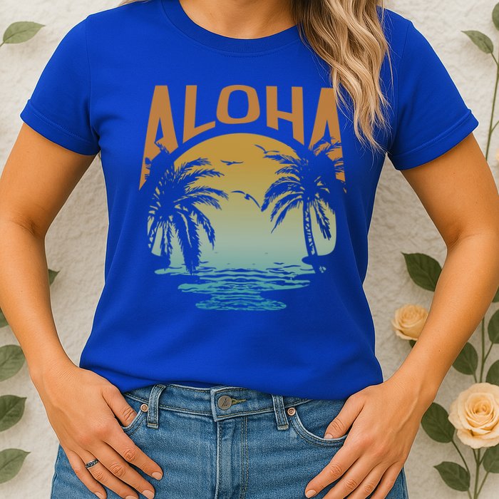 Aloha Summer Beach Womens T-Shirt