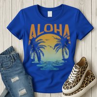 Aloha Summer Beach Womens T-Shirt