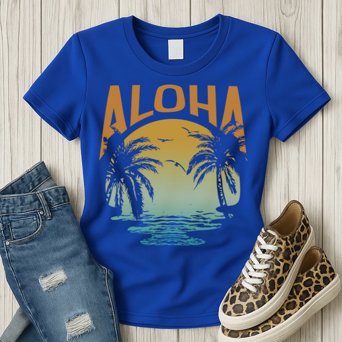 Aloha Summer Beach Womens T-Shirt