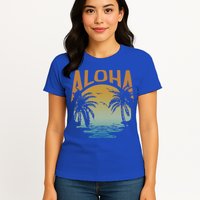Aloha Summer Beach Womens T-Shirt