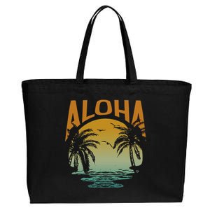 Aloha Summer Beach Cotton Canvas Jumbo Tote