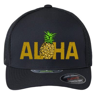 Aloha Summer Pineapple Flexfit Unipanel Trucker Cap