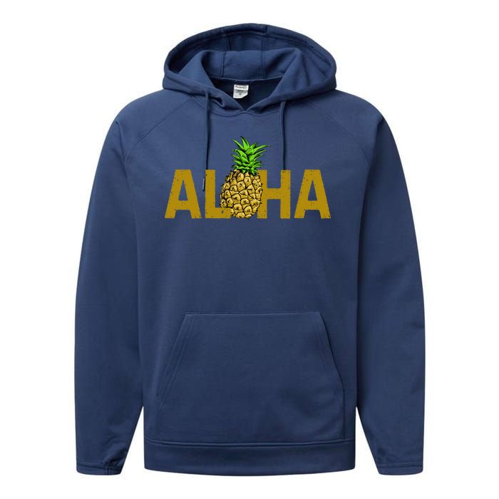 Aloha Summer Pineapple Performance Fleece Hoodie