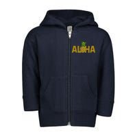 Aloha Summer Pineapple Toddler Zip Fleece Hoodie