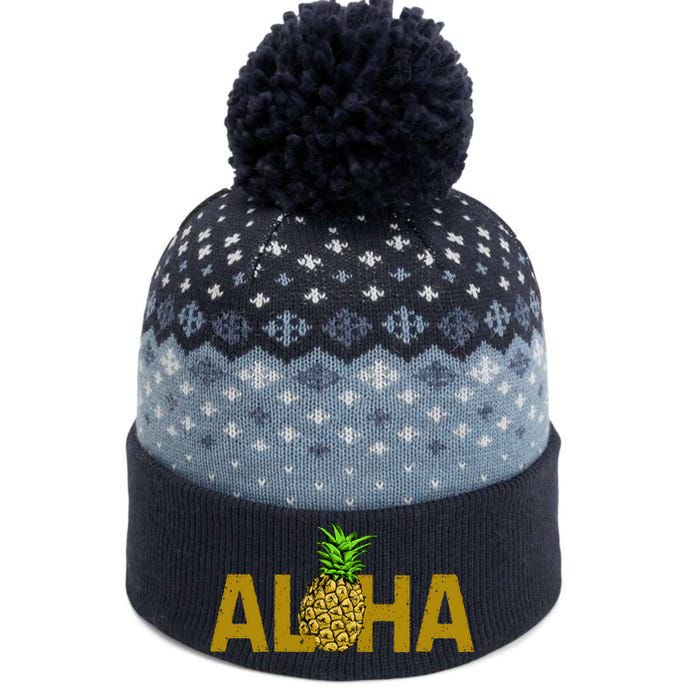 Aloha Summer Pineapple The Baniff Cuffed Pom Beanie