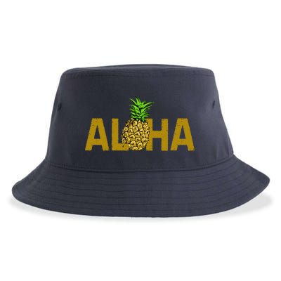 Aloha Summer Pineapple Sustainable Bucket Hat