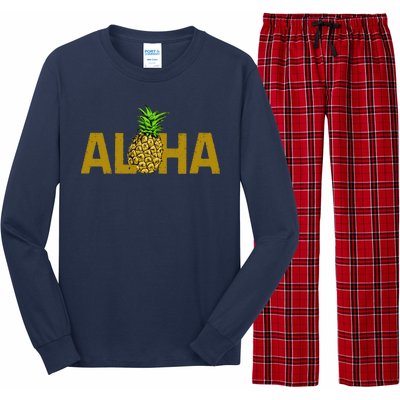 Aloha Summer Pineapple Long Sleeve Pajama Set