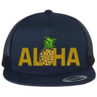 Aloha Summer Pineapple Flat Bill Trucker Hat