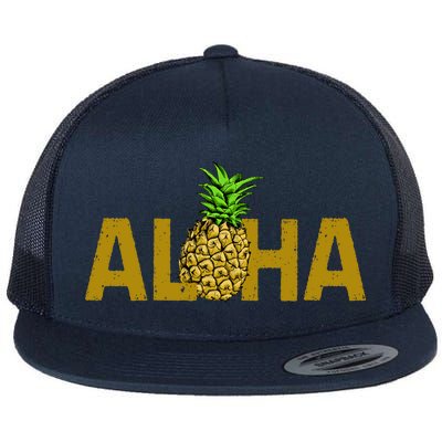 Aloha Summer Pineapple Flat Bill Trucker Hat