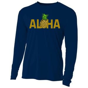 Aloha Summer Pineapple Cooling Performance Long Sleeve Crew