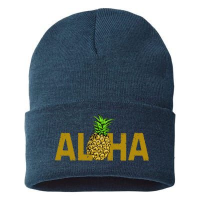 Aloha Summer Pineapple Sustainable Knit Beanie