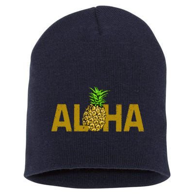 Aloha Summer Pineapple Short Acrylic Beanie