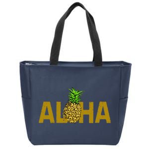 Aloha Summer Pineapple Zip Tote Bag