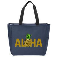 Aloha Summer Pineapple Zip Tote Bag