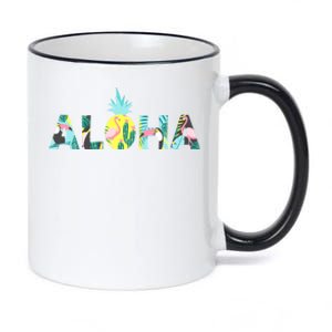 Aloha Tropical Style 11oz Black Color Changing Mug