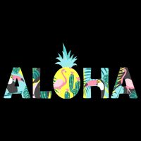 Aloha Tropical Style Drawstring Bag