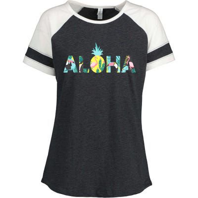 Aloha Tropical Style Enza Ladies Jersey Colorblock Tee