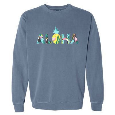 Aloha Tropical Style Garment-Dyed Sweatshirt