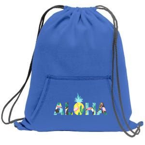 Aloha Tropical Style Sweatshirt Cinch Pack Bag