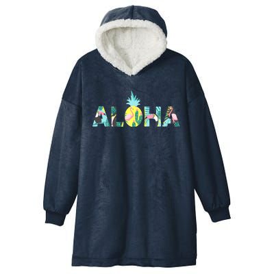 Aloha Tropical Style Hooded Wearable Blanket