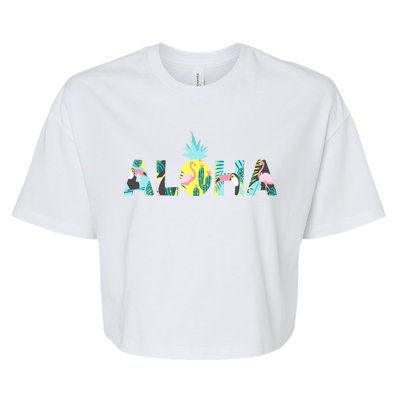 Aloha Tropical Style Bella+Canvas Jersey Crop Tee