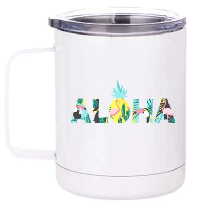 Aloha Tropical Style 12 oz Stainless Steel Tumbler Cup