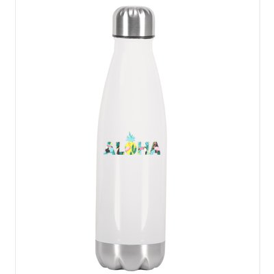 Aloha Tropical Style Stainless Steel Insulated Water Bottle