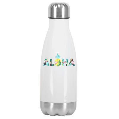 Aloha Tropical Style Stainless Steel Insulated Water Bottle