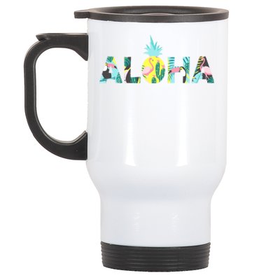 Aloha Tropical Style Stainless Steel Travel Mug