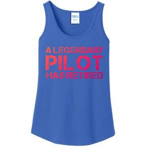 A Legendary Pilot Has Retired Retiret Retiring Pension Funny Gift Ladies Essential Tank