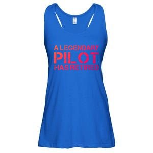 A Legendary Pilot Has Retired Retiret Retiring Pension Funny Gift Ladies Essential Flowy Tank