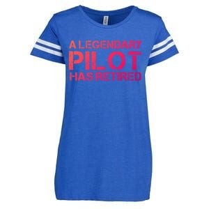 A Legendary Pilot Has Retired Retiret Retiring Pension Funny Gift Enza Ladies Jersey Football T-Shirt