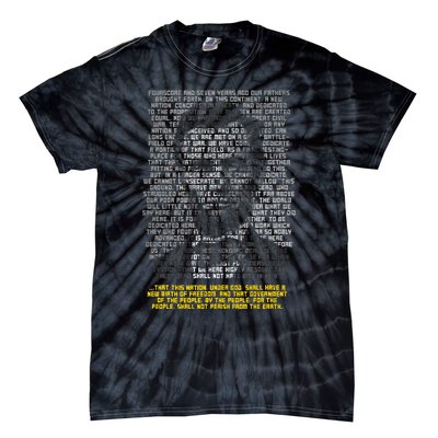 Abraham Lincoln Portrait Gettysburg Address Tie-Dye T-Shirt